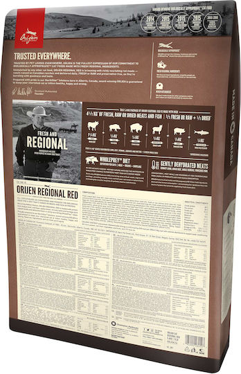 Orijen Regional Red Ξηρά Τροφή Διαίτης, χωρίς Σιτηρά & Γλουτένη για Ενήλικες Γάτες με Βοδινό 1.8kg