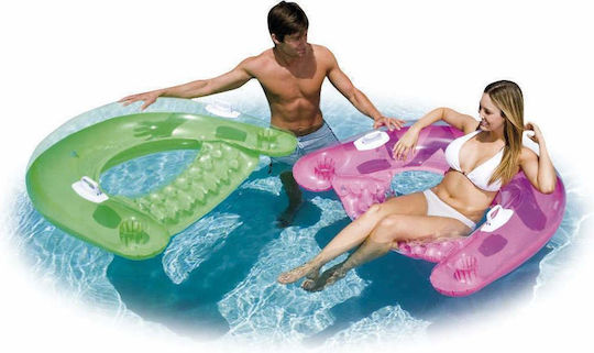 Intex Sit n Float Inflatable Sea Float with Handles Green 152x99cm