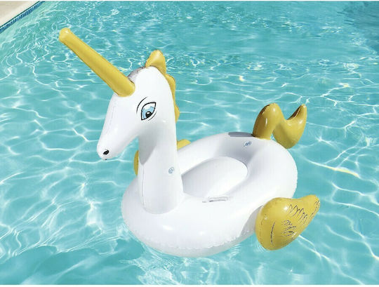 Bestway Παιδικό Φουσκωτό Ride On Θαλάσσης Unicorn Λευκό 165x145cm