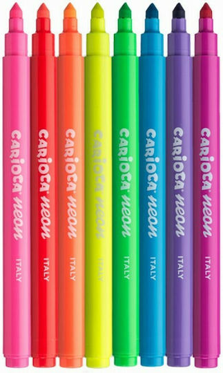 Carioca Neon Washable Neon Drawing Markers 7mm Thick Set 8pcs