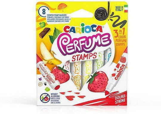 Carioca Perfume Stamps Washable Scented Drawing Markers Thick Set 8pcs