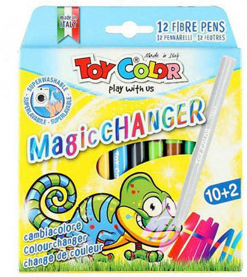 Toy Color Magic Changer Μαρκαδόροι Ζωγραφικής Πλενόμενοι, Μαγικοί Σετ 12 χρώματα