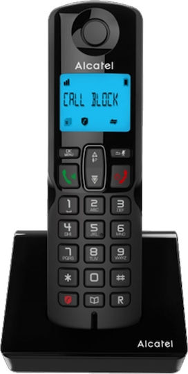Alcatel S250 Ασύρματο Τηλέφωνο με Ελληνικό Μενού Μαύρο