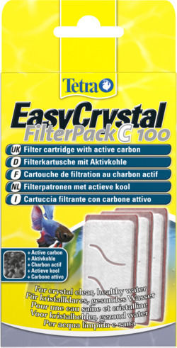 Tetra Easy Crystal Filter Pack C 100 Aquarium Filter Accessories 3pcs