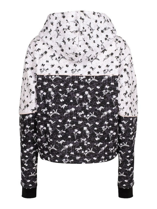Beatrisa Women's Sweatshirt Hooded Black/white