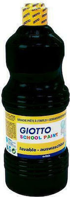 Giotto School Paint Τέμπερα Ζωγραφικής Μαύρη σε Μπουκάλι 1000ml