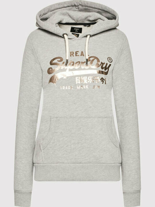 Vl Boho Sparkle Long Women's Sweatshirt Hooded Gray