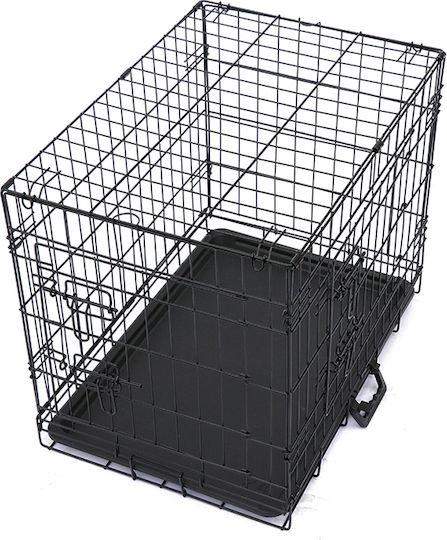 Glee Small Wire Dog Cage Small with 2 Doors Black 63x44x50.5cm