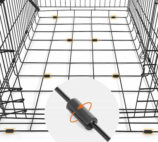 Pet Camelot Dog Wire Cage Medium with 2 Doors Black 78x49x56.5cm