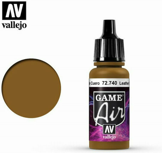 Acrylicos Vallejo Game Air Model Making Paint Colour Leather Brown 17ml