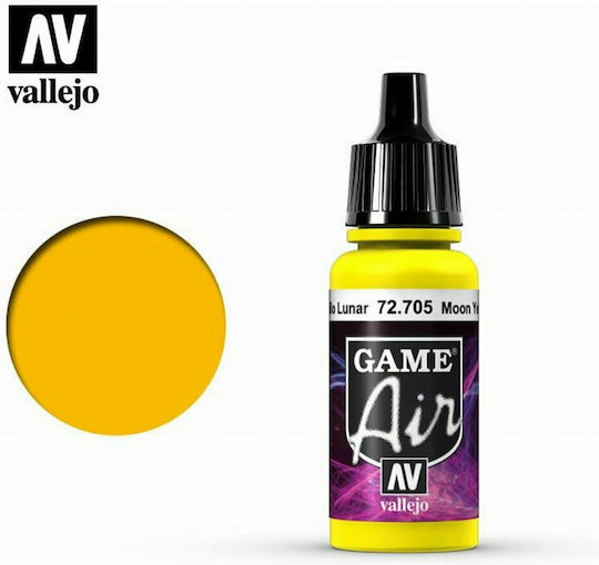 Acrylicos Vallejo Game Air Model Making Paints Moon Yellow 17ml