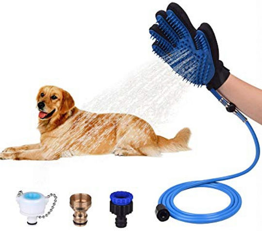 Pet Amigos Handschuh zur Körperreinigung Hund Blau