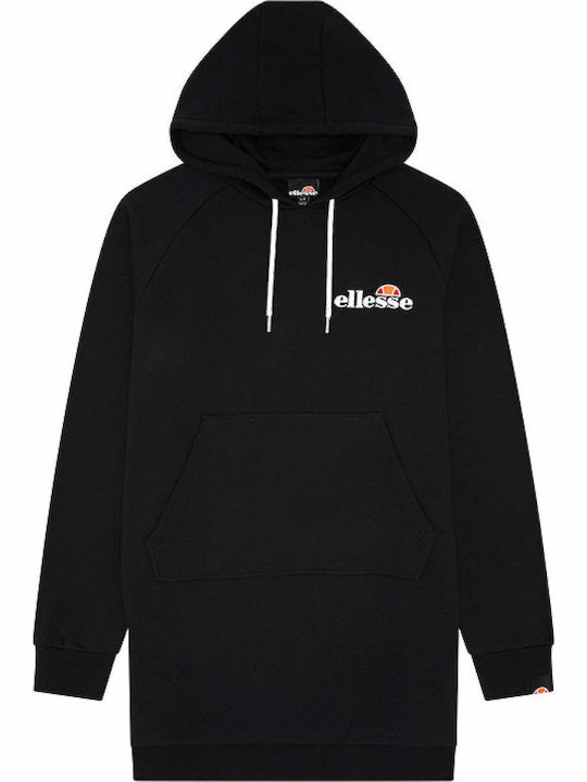 Mini Athletic Dress Long Sleeve with Hood Black
