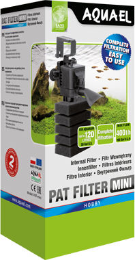 Aquael Pat Mini Εσωτερικό Φίλτρο για Ενυδρεία Χωρητικότητας έως 120lt με Απόδοση 600lt/h