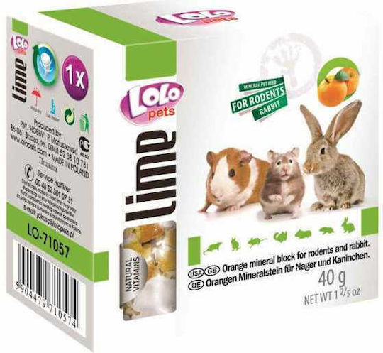 Lolo Pets Πέτρα Τρωκτικών με Πορτοκάλι 40gr
