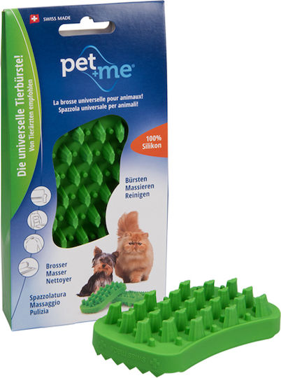 pet+me Βούρτσα Small για Μακρύτριχους Σκύλους για Καθαρισμό Τριχώματος Πράσινο