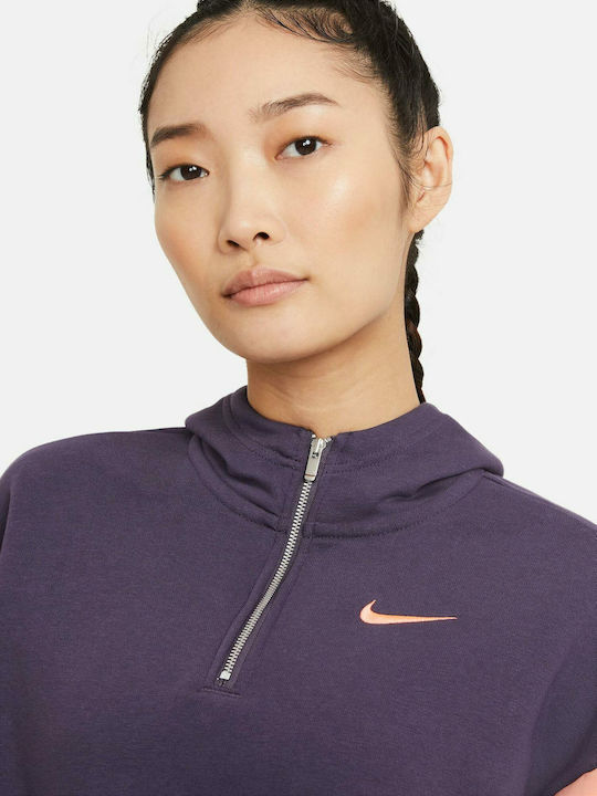 Icon Clash Women's Sweatshirt Hooded Dark Raisin/Crimson Bliss/Bright Mango