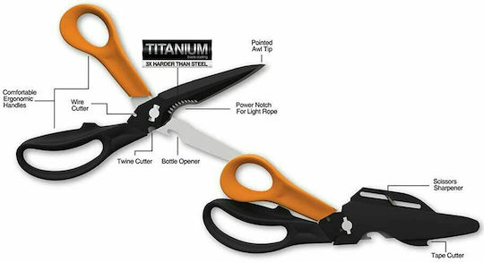 Fiskars Cuts & More Multi-Tool Ψαλίδι 23εκ. με Μεταλλική Λεπίδα Μαύρο 1τμχ