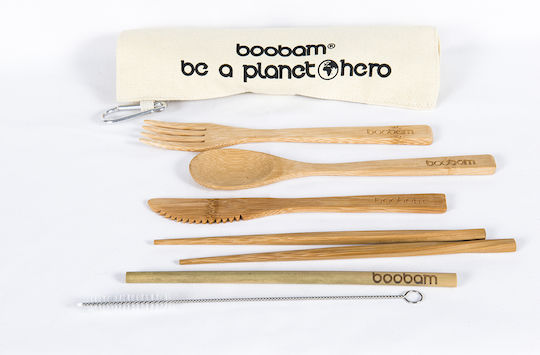 Boobam Boobamtensils Cutlery for Camping Beige Cutlery Set