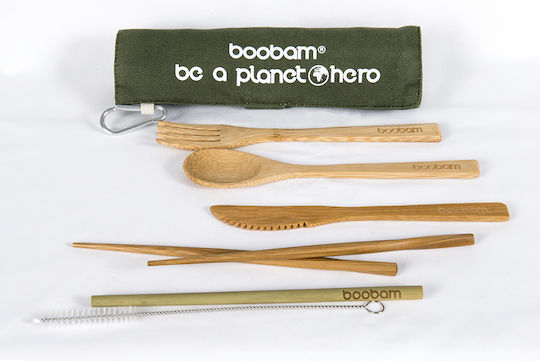 Boobam Boobamtensils Cutlery for Camping Khaki Food Set