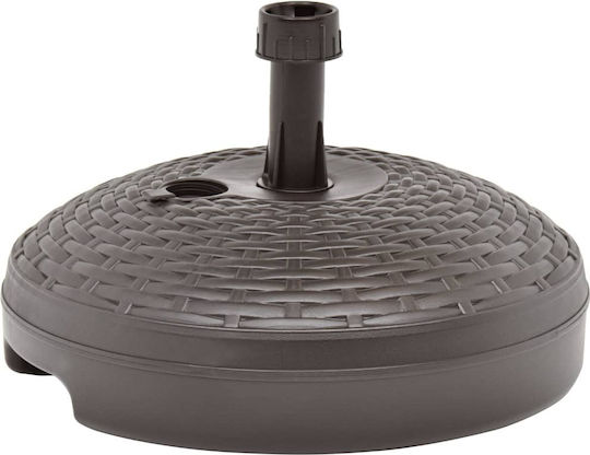vidaXL Βάση Ομπρέλας Νερού-Άμμου Πλαστική 19-33mm 20lt Στρογγυλή Καφέ