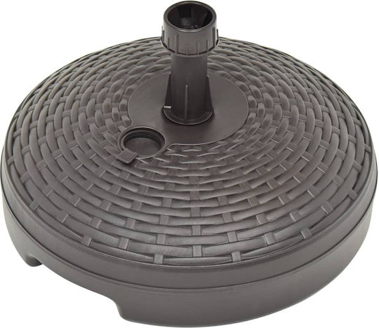 vidaXL Βάση Ομπρέλας Νερού-Άμμου Πλαστική 19-33mm 20lt Στρογγυλή Καφέ