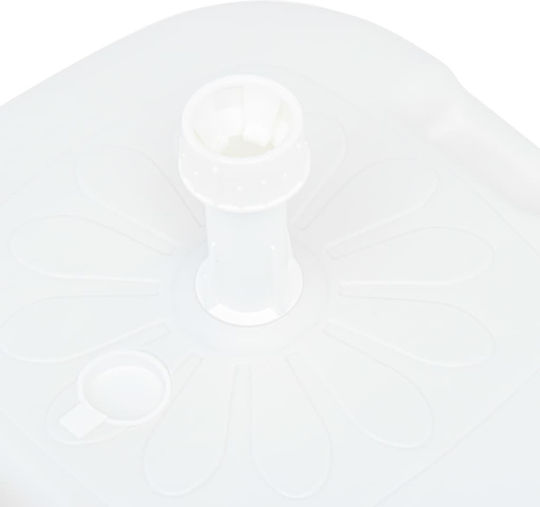 vidaXL Βάση Ομπρέλας Νερού-Άμμου Πλαστική 21-32mm 16lt Τετράγωνη Λευκή