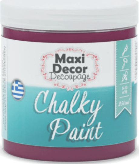 Maxi Decor Chalky Paint Χρώμα Κιμωλίας 602 Μούρο Μούρο Μωβ 100ml CHP-602