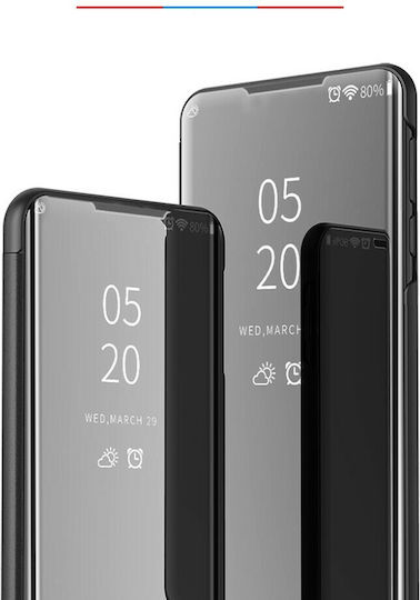 Hurtel Clear View Book Πλαστικό Μαύρο (Redmi Note 9S / 9 Pro / 9 Pro Max)