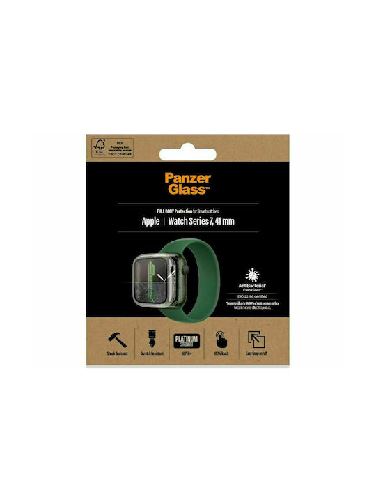 PanzerGlass Full Body Πλαστική Θήκη με Τζαμάκι Clear για Apple Watch 7, Apple Watch 8 41 mm