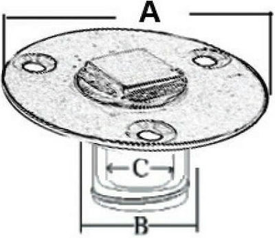 Eval Kappe Σκάφους Messing drehbarer wasserdichter Stecker 50mm