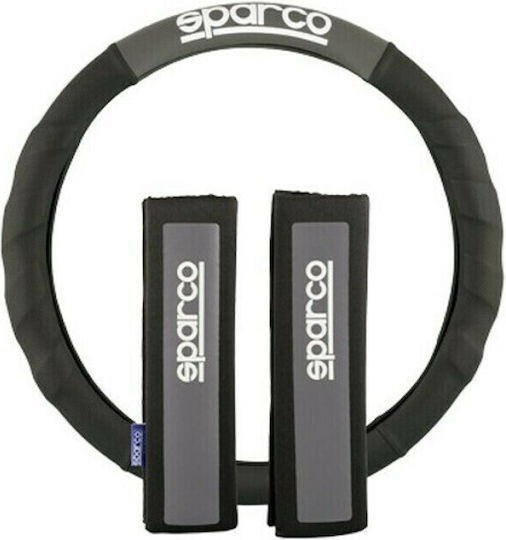 Sparco Car Steering Wheel Cover Steering Wheel Cover with Diameter 37-38cm Synthetic Gray