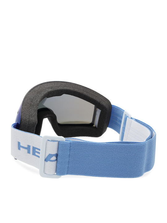 Head Solar 2.0 FMR Μάσκα Σκι & Snowboard Ενηλίκων Λευκή με Φακό Καθρέπτη σε Μπλε Χρώμα