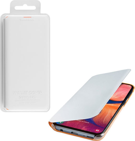 Samsung Wallet Cover Piele artificială Alb (Galaxy A20e)