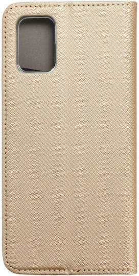 Forcell Smart Magnet Book Piele artificială Auriu (Galaxy A71)