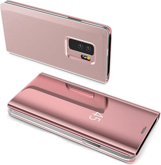 Hurtel Clear View Book Ροζ Χρυσό (Redmi Note 8T)