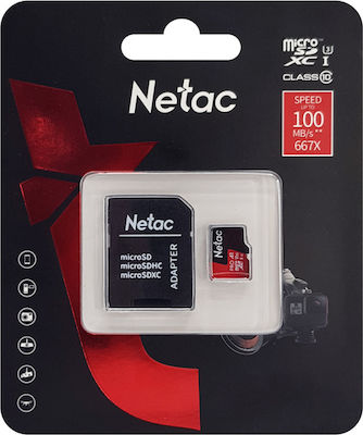 Netac P500 Extreme Pro microSDXC 256GB Class 10 U3 V30 A1 UHS-I with Adapter