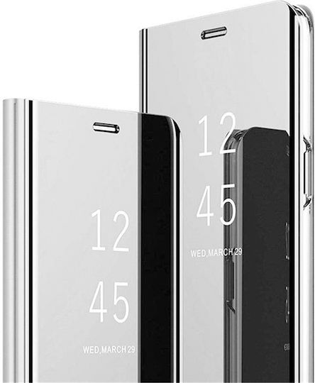 Hurtel Clear View Buchen Sie Kunststoff Silber (Redmi Note 9S / 9 Pro / 9 Pro Max)
