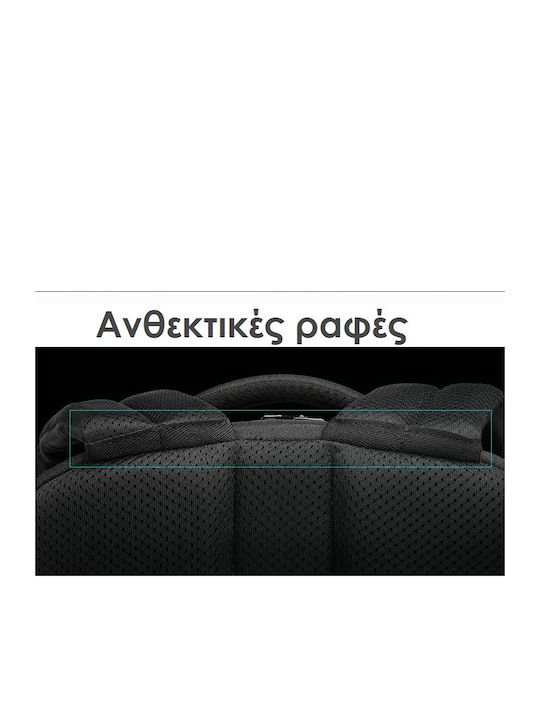 Tigernu T-B3106 Αδιάβροχη Τσάντα Πλάτης για Laptop 17" με Θύρα USB σε Μαύρο χρώμα