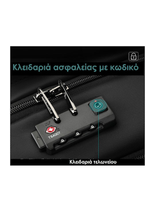 Tigernu T-B3106 Αδιάβροχη Τσάντα Πλάτης για Laptop 17" με Θύρα USB σε Μαύρο χρώμα