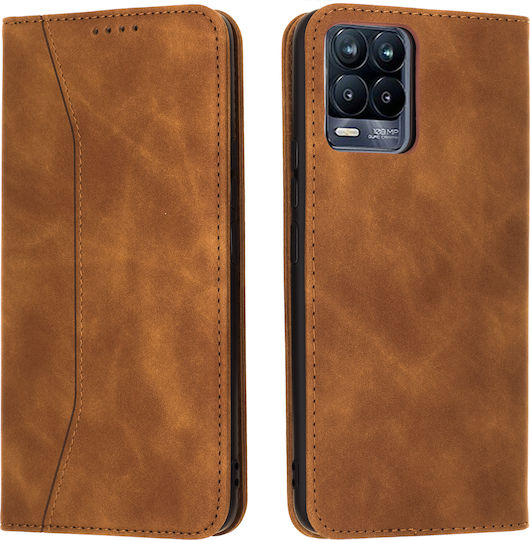 Bodycell PU Leather Портмоне Изкуствена кожа Кафяв (Realme 8/8 Pro)