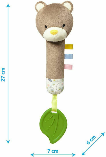 Babyono Teddy ο Κηπουρός Μασητική Κουδουνίστρα Οδοντοφυΐας από Ύφασμα για 3 m+