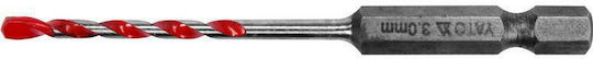 Yato Diamond Drill Carbide with Hexagonal Shank for Metal, Wood, Masonry, Glass and Tiles 10x120mm