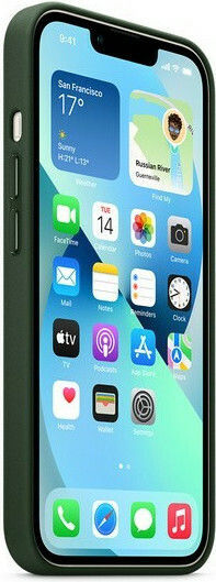 Apple Leather Case with MagSafe Back Cover Leather Sequoia Green (iPhone 13)