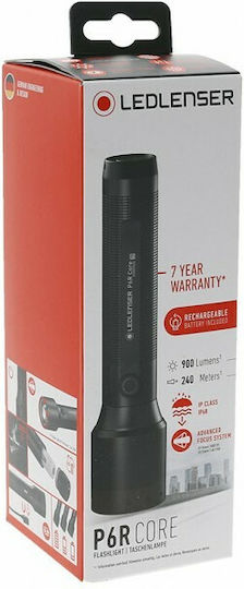 LedLenser Επαναφορτιζόμενος Φακός LED IP68 με Μέγιστη Φωτεινότητα 900lm P6R Core
