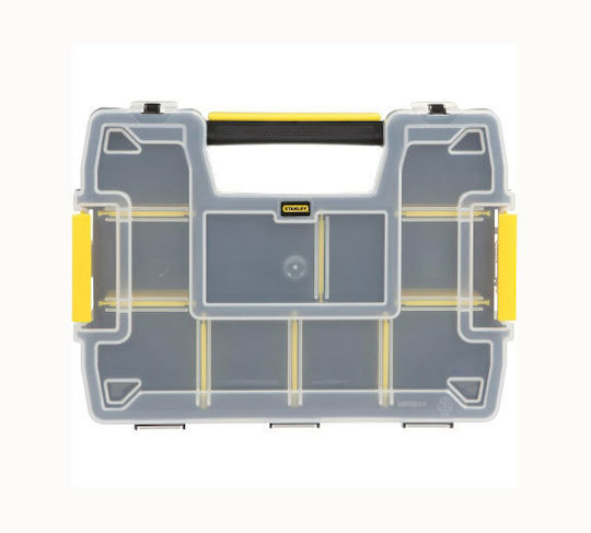 Stanley SortMaster Tool Compartment Organiser 10 Slot Adjustable Black 29.5x21.5x6.5cm