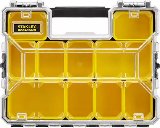 Stanley FatMax Tool Compartment Organiser 10 Slot with Removable Box Yellow 44.6x35.6x7.5cm