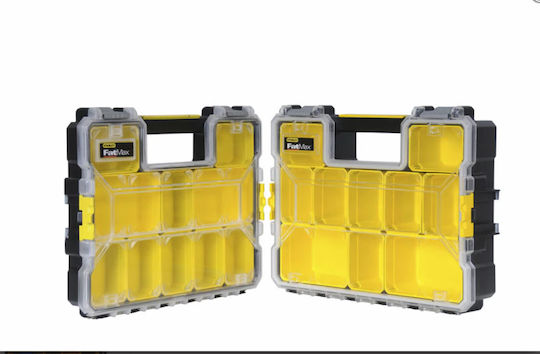 Stanley FatMax Tool Compartment Organiser 10 Slot with Removable Box Yellow 44.6x35x11.6cm