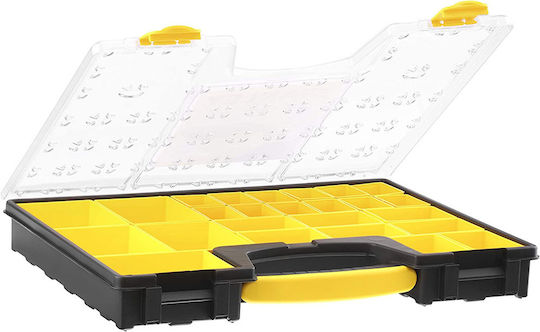 Stanley Tool Compartment Organiser 25 Slot with Removable Box Yellow 49.2x43.1x11cm