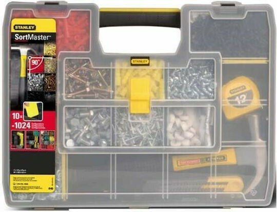 Stanley Sort Master Tool Compartment Organiser 17 Slot Adjustable Black 43.1x33.3x8.8cm